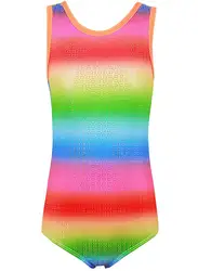 Ballet Tutu Colorful Rainbow  Little Girl One-Piece Gymnastics Leotard Dance Clothes