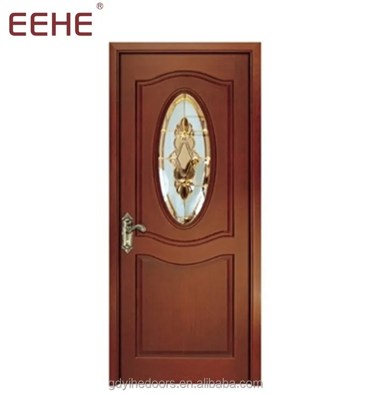 
china solid wood water resistant door stained glass 