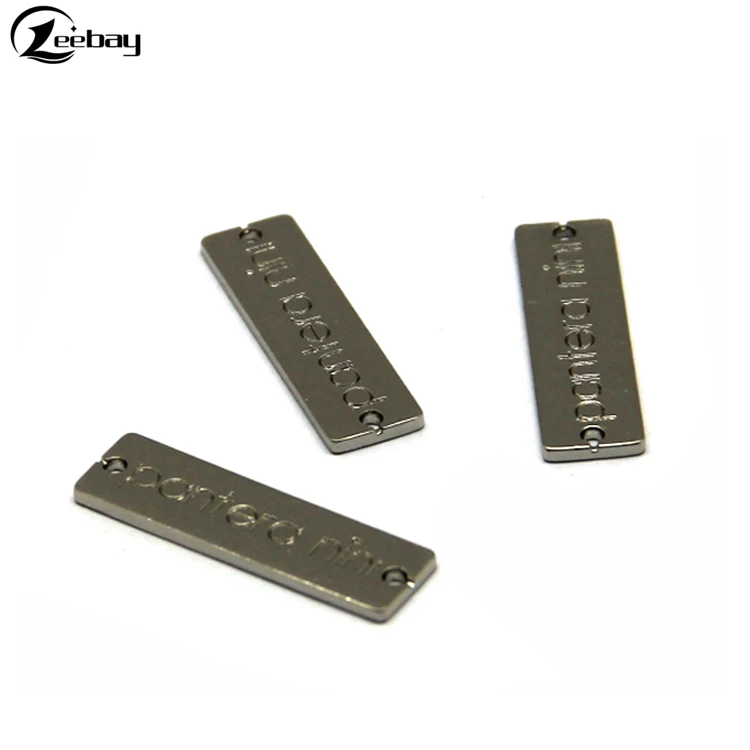 Gold plated accessories metal label custom sewing tag for garment