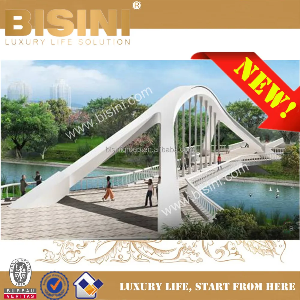 Y-shaped Frame River Landscape Steel Structure Bridge, Metal Foot Bridge,Customized Decorative Bridge(BF08-Y10006)
