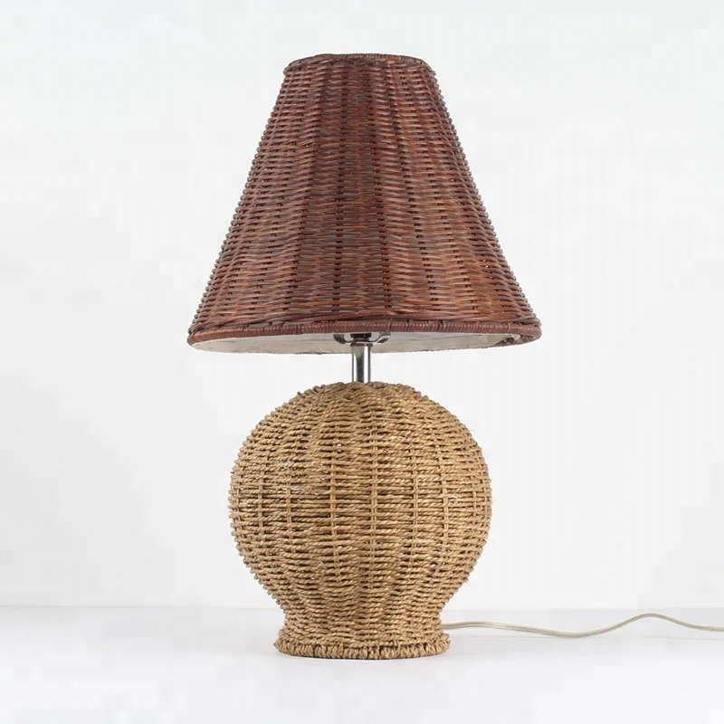 Hot selling black rattan handicraft pendant lampshade