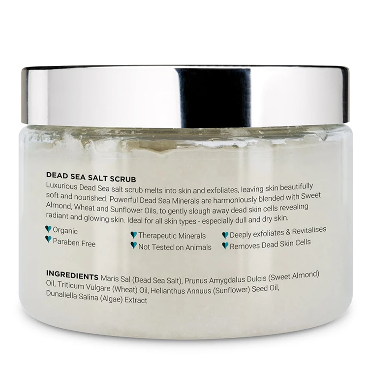 OEM 100% Natrual Dead Sea Salt Body Scrub Cream For Body Exfoliating Skin Smoothing