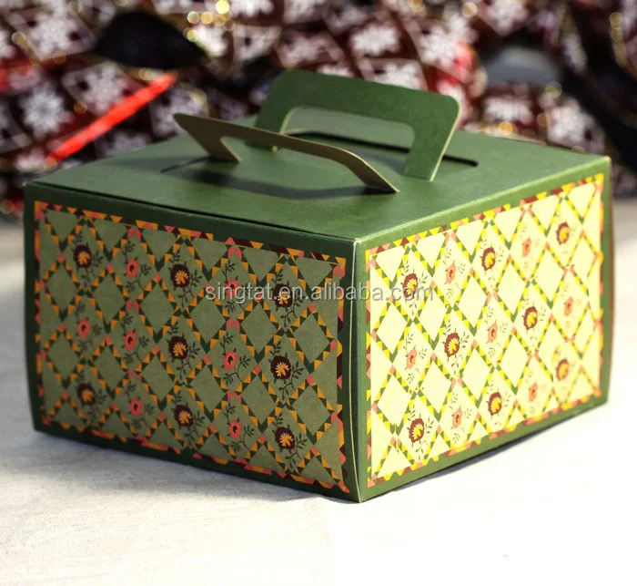 Высокое качество, глянцевая ламинация зеленый торт упаковка кусочек окно