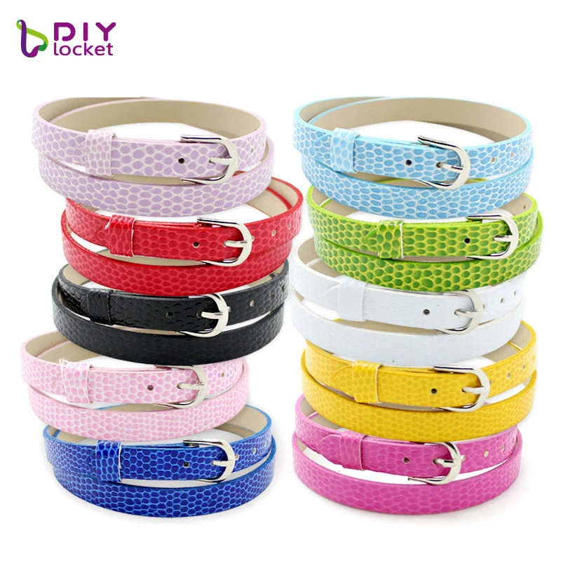 Wholesale 8mm Double Snake PU Leather Bracelet DIY Personalized Wristband Fit Slide Letter Charm ,Accept Custom Bracelet