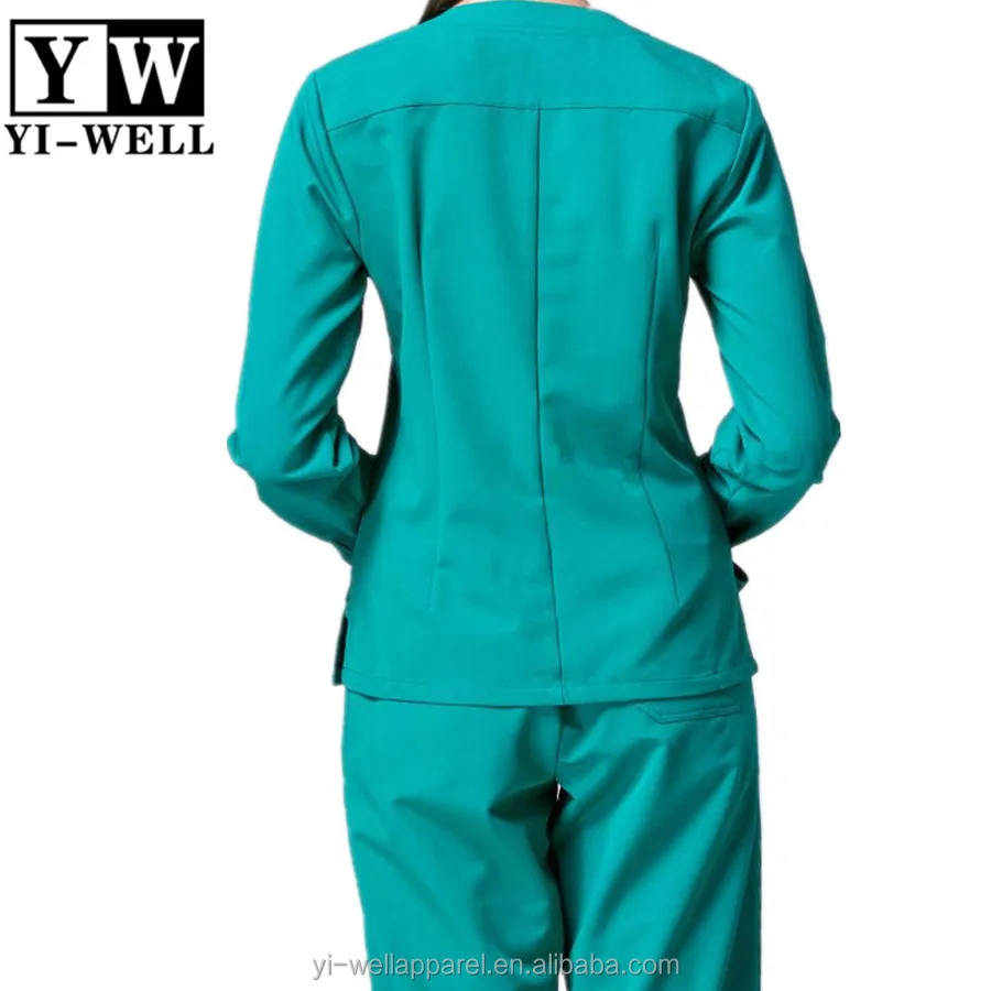 New style hot sale long sleeve nurse uniform set fashionable nurse uniform designs