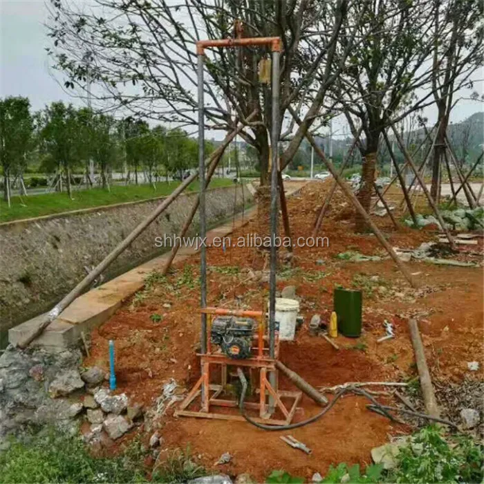 homemade water well drilling equipment; portable borehole drilling machines