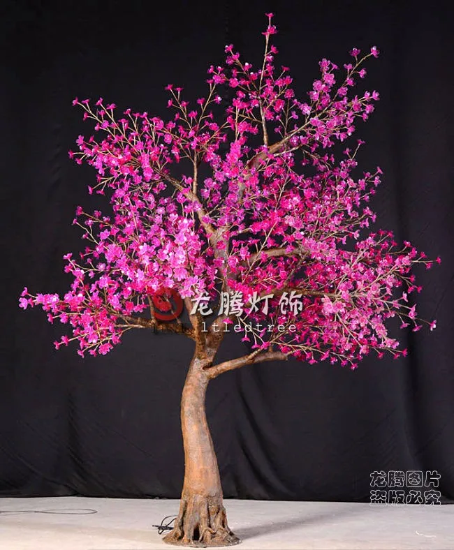 
Wholesale outdoor christmas wedding decoration artificial led cherry blossom tree light 