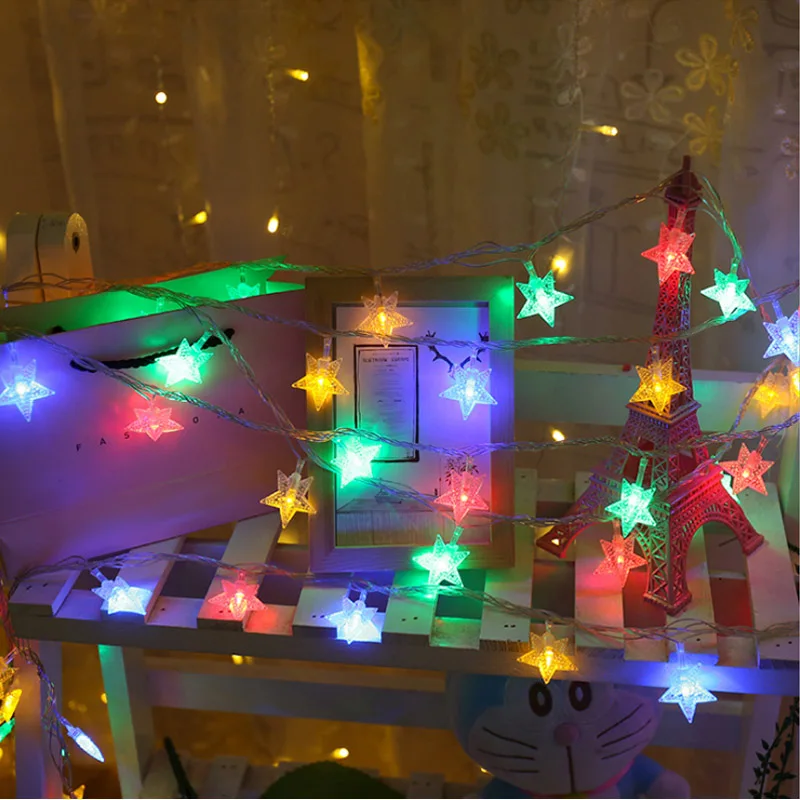 Christmas Fairy Light Battery Operated for Party Wedding Holiday Decoration 10ft 20 LED Twinkle Star String Lights