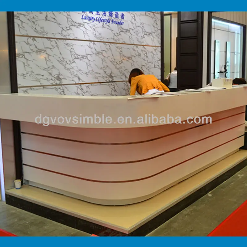 
Concrete Flat Size Reception Counter Design Made of Artificial Stone Sheet/Panel 
