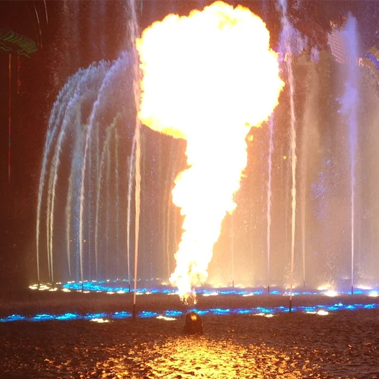 Water Show Large Led Colorful Artificial Fire Music Water Fountain