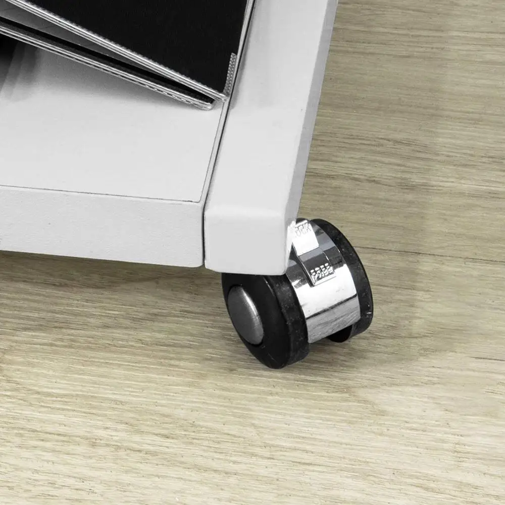Mobile 3 Tiers Printer Shelf Stand Side Table End Table on Wheels