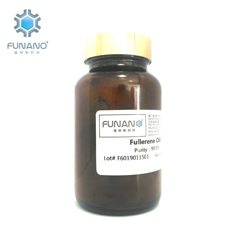Manufacturer Funano Chemical Intermediates Additives Carbon Powder Cosmetic Raw Material 99.5% CAS 99685-96-8  Fullerene C60