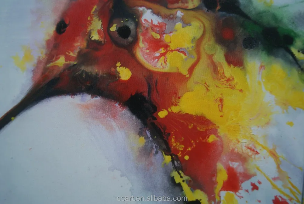 Modern Abstract Bird Fabric Painting Designs