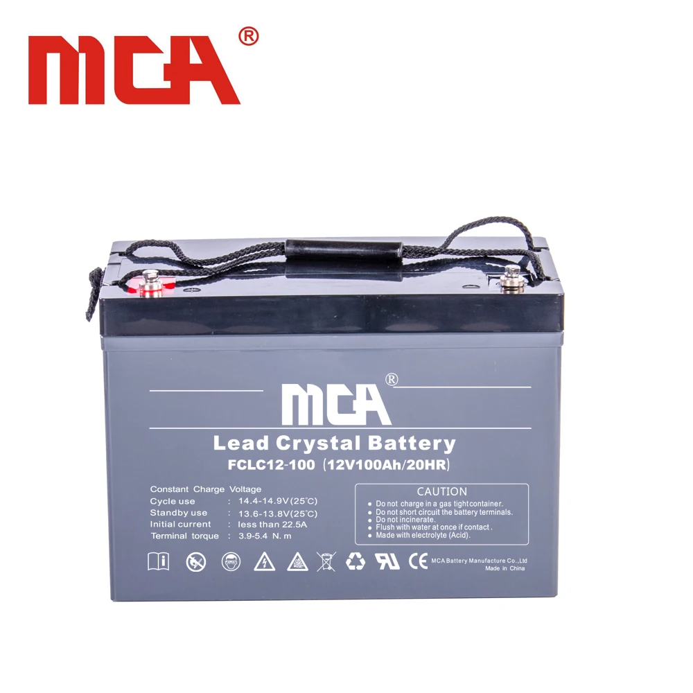 Good price 3 years of warranty for lead crystal 12v battery 100ah