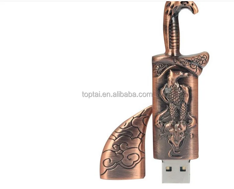 128GB USB Flash Drive Pen Drive Memory Stick Metal Eagle Dagger Shape