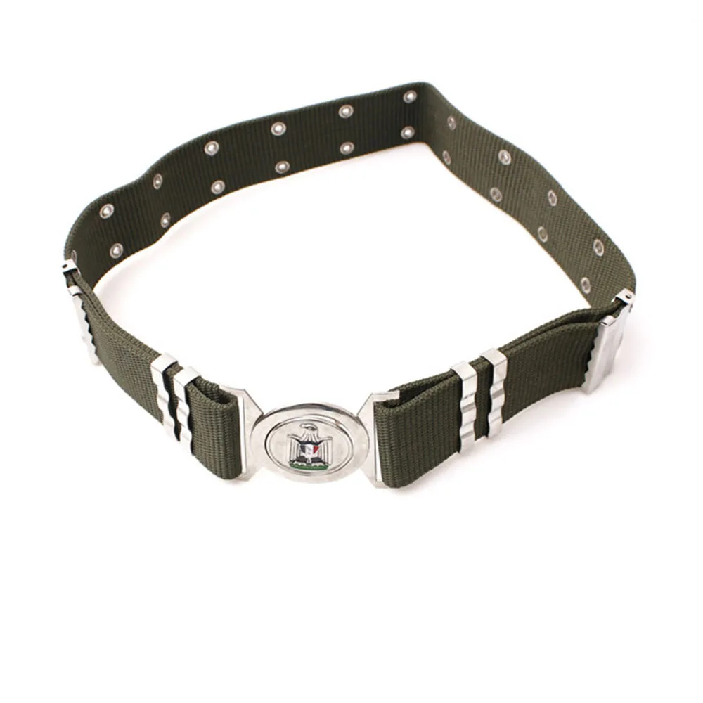 army green double hole men belts military tactical belts fashion nylon material cosplay alloy metal buckle with eagle