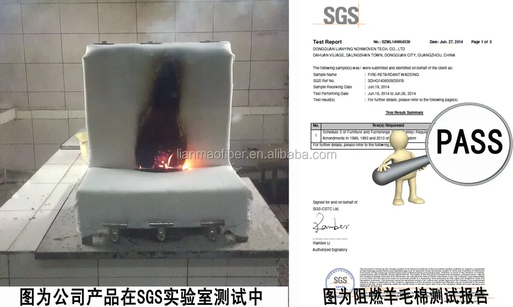 fire resistant wool felt