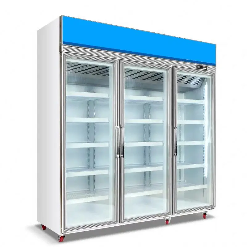 
 Qili новый стиль вертикальный дисплей морозильная камера двойная дверь холодильник  