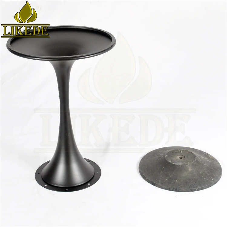 Newest marble table base black iron tulip table leg saarinen table base