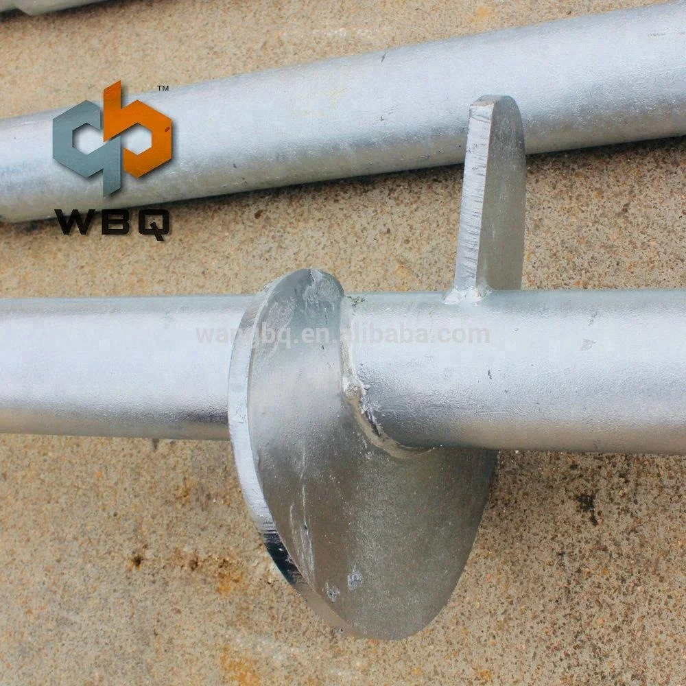 WBQ DD Hot Dip Galvanized Ground Anchor Helical Screw Piles