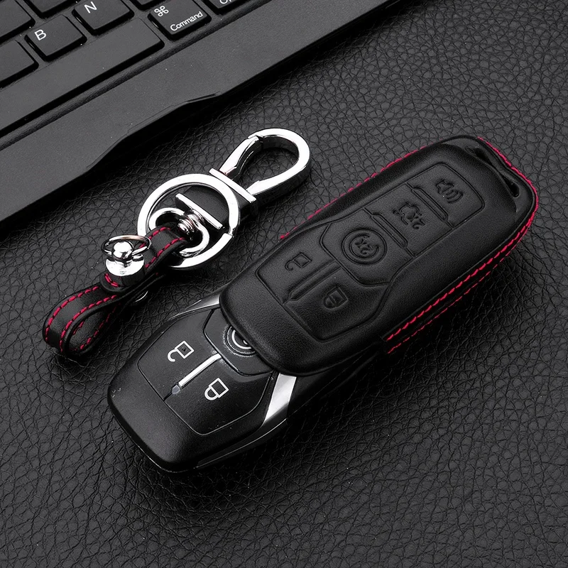 
4d heat setting Design Key Fob Cover Case protector Edge F150 Explorer 2015 2016 Mustang MKZ MKC MKX M3N-A2 with 5 Buttons 