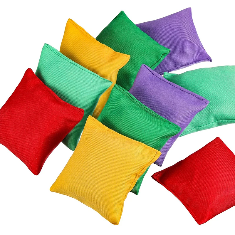 CHL Children 5inch Customized logo color small waterproof oxford nylon canvas corn hole toss bean bag with plastic beans
