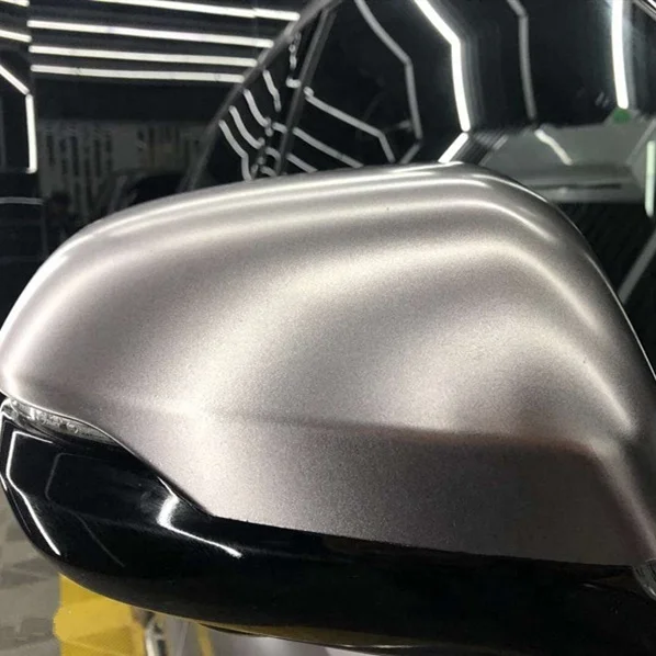 Wholesale Matte Brown Grey Satin Metallic Chrome Low Adhesion Car Self Adhesive Wrap Vinyl