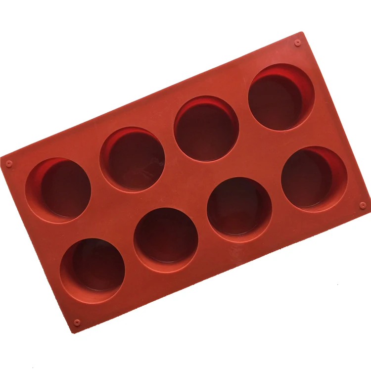 8 cavity Round Cylinder Soap mold silicone