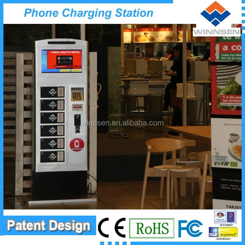 Public Cell Phone Charging Station with LCD APC-06B