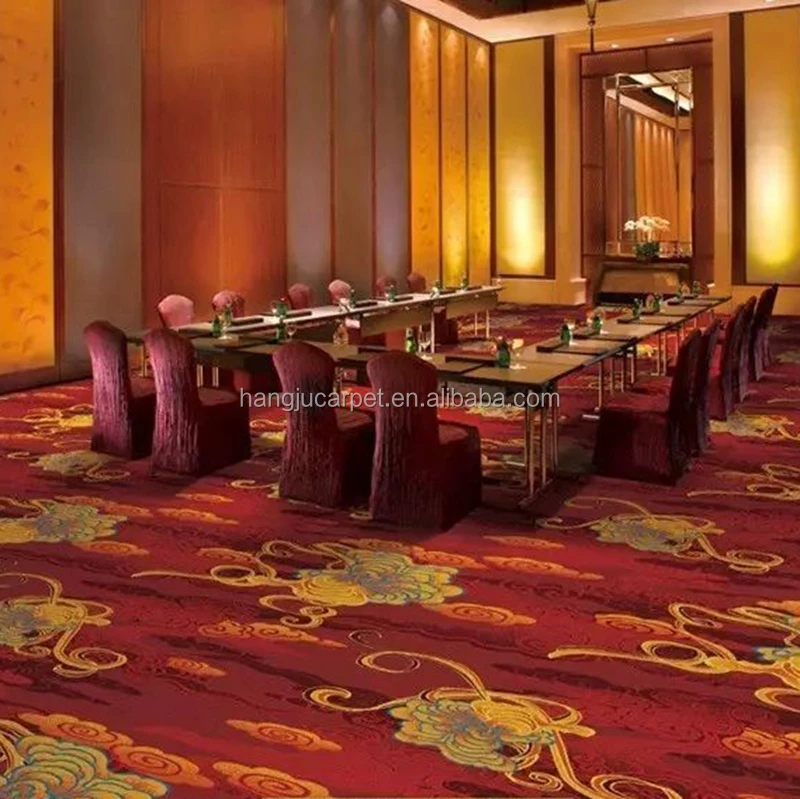 Hotel Nylon Printed Red Ballroom and Restaurant Stocks Carpet MH-1007