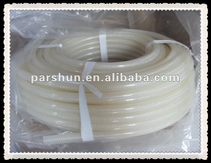 Smooth Platinum Diameter Treated Silicone Hose with Braided Fittings