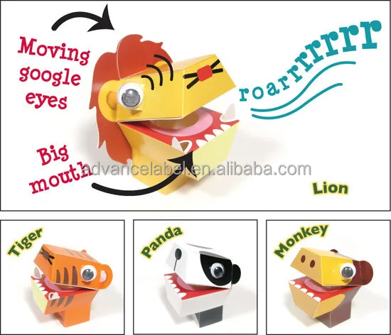 Набор бумажных пальчиковых кукол OEM ODM для творчества, обучающая игрушка для дошкольников, обучающий инструмент, ролевая игра