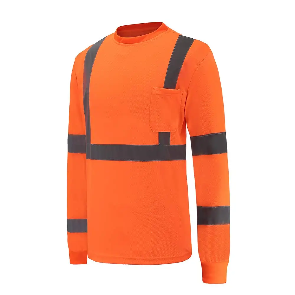 ZUJA ANSI 107 Factory Directly Fluorescent Safety Hi vis Shirt