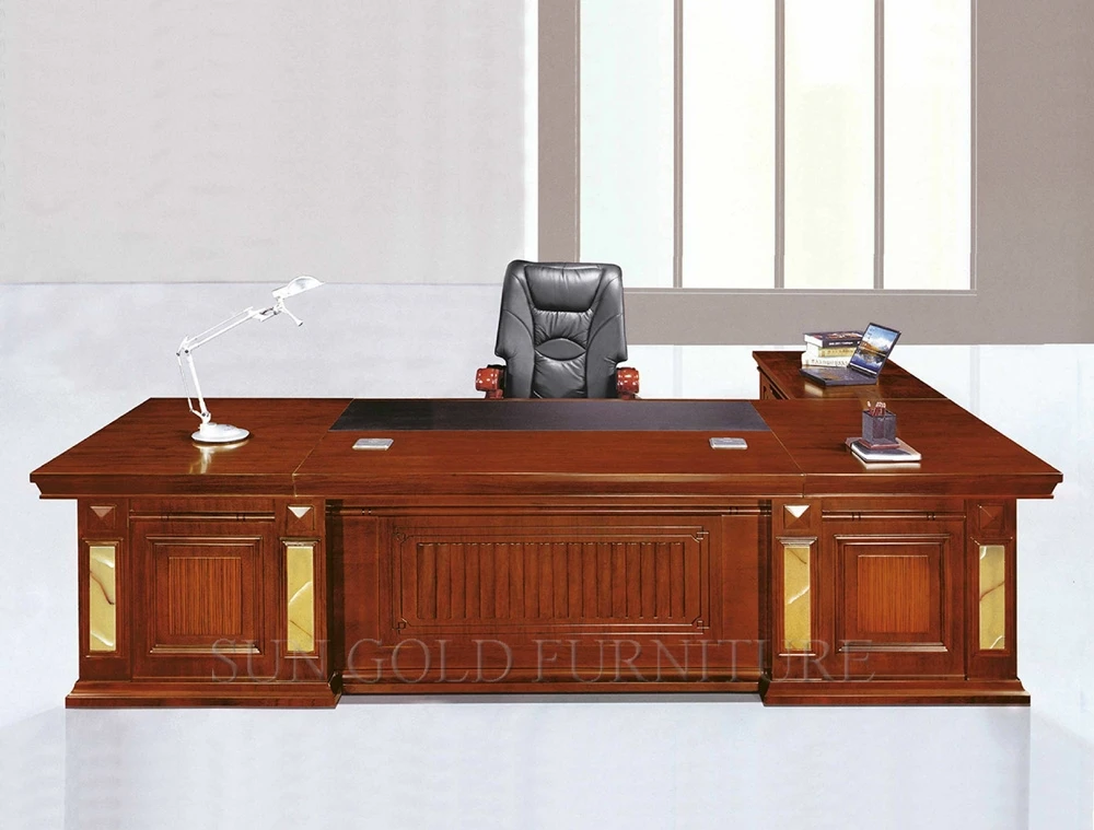 Luxury antique executive table wood Design office desk
