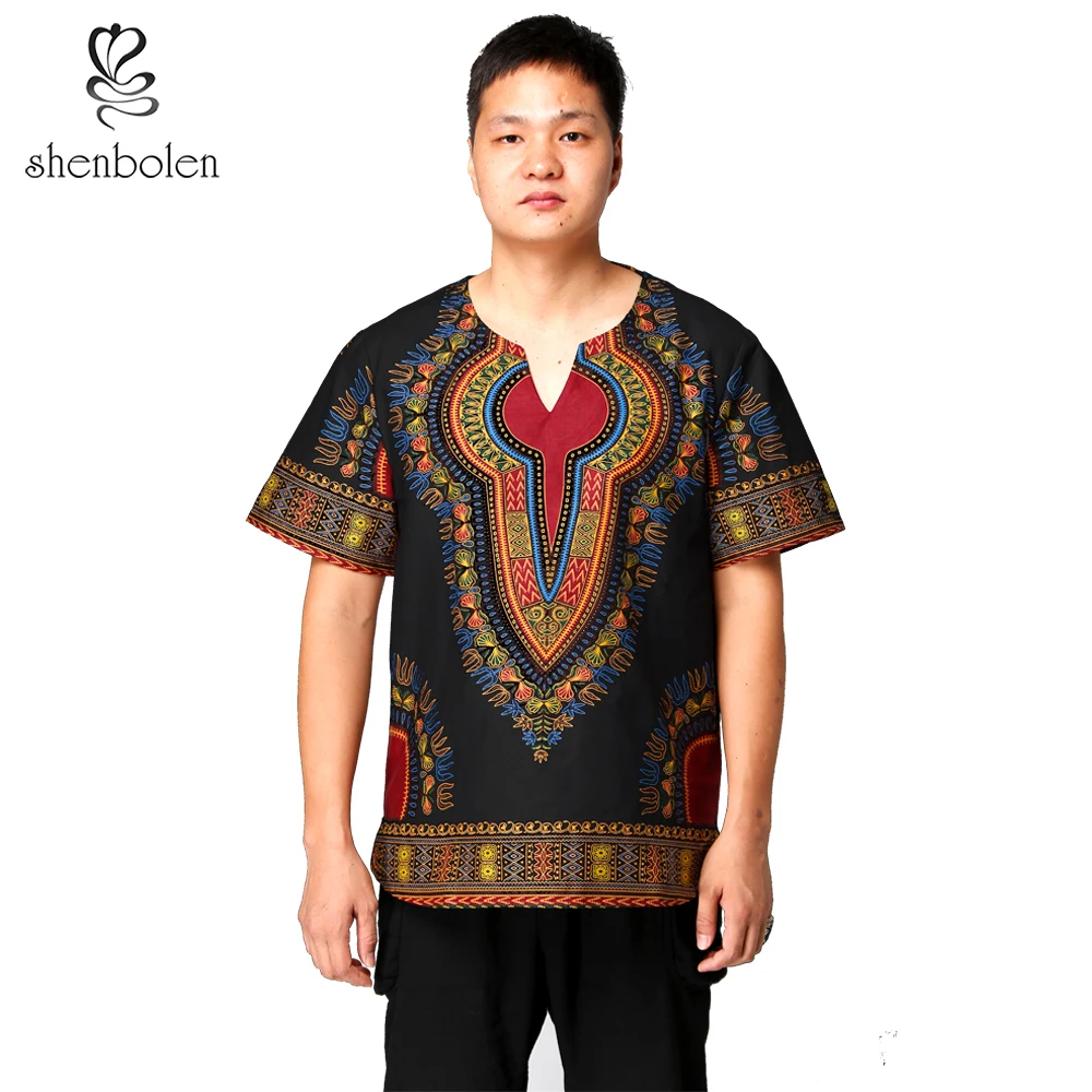 African clothing 2018 made in China men  african printed t-shirt