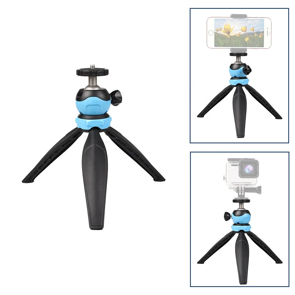 Outdoor Mini Tripod Tabletop Desktop Tripod Stand with Detachable 360 Degree Ball Head for  Smartphones Compact Cameras DSLR