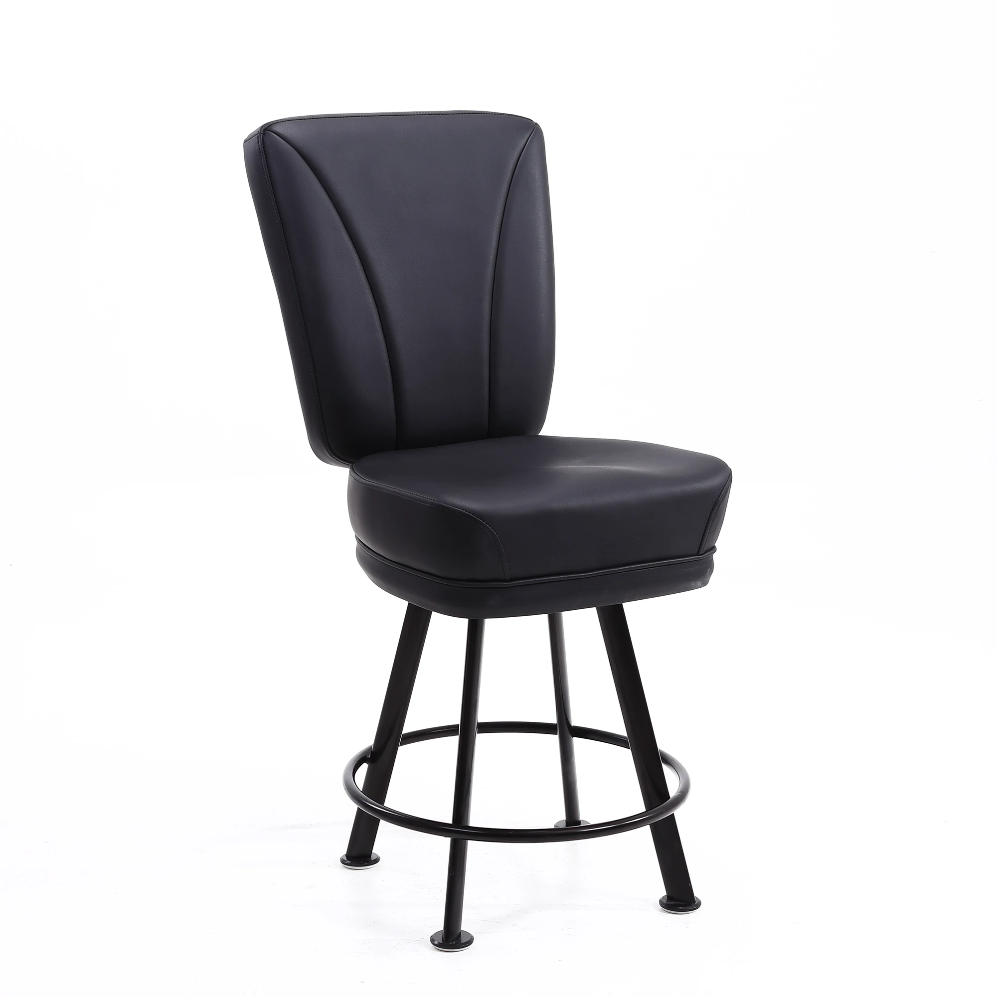 Special Custom Casino Furniture Slot Seats Fabric Pure Black Simplicity Chairs With Back