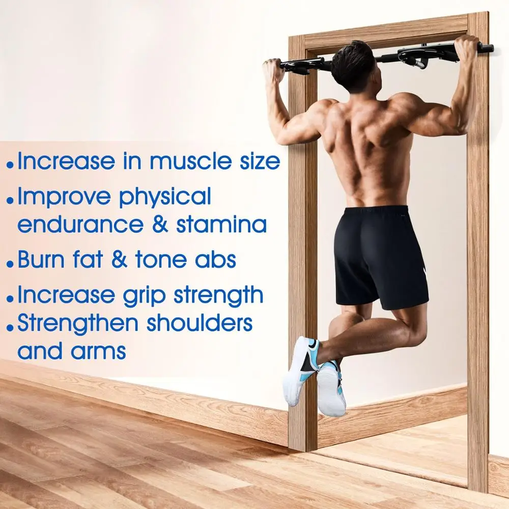 Woqi Multi-Grip Chin-Up Heavy Duty Doorway Trainer Pull-Up Bar for Home Gym