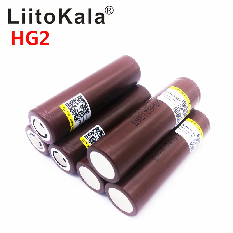 
LiitoKala HG2 18650 3000mah electronic cigarette Rechargeable battery power high discharge,30A large current 