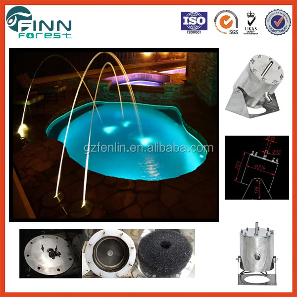 Laminar water jet fountain with color controller laminar flow
