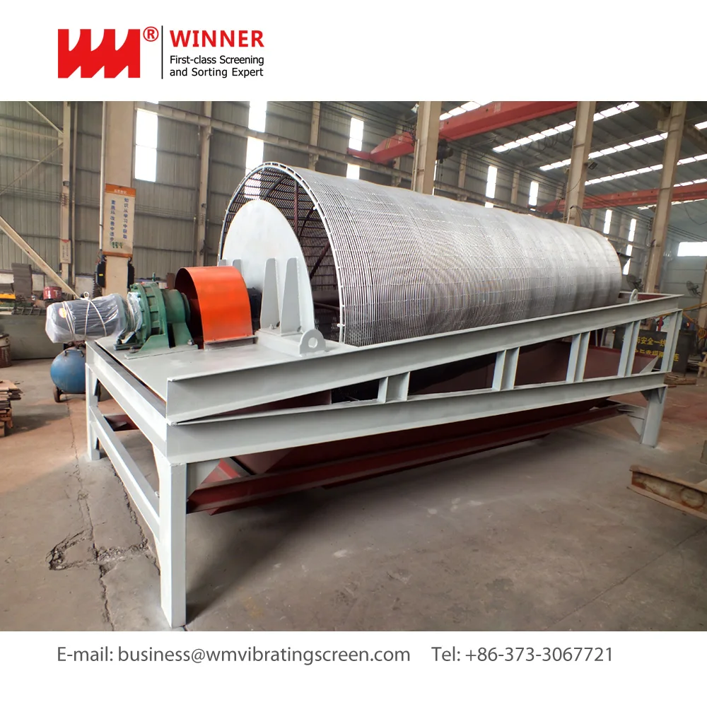 Роторная барабанная просеивающая машина для древесных чипов