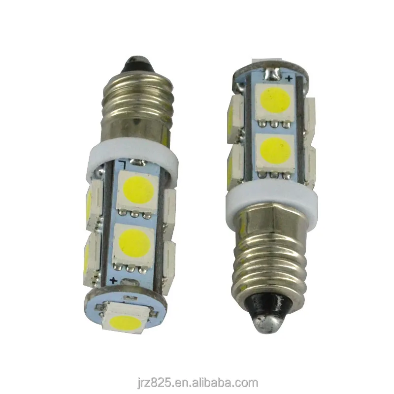 Super bright E10 9SMD 9 SMD 5050 3 Chips LED Screw Bulb Light Lamp Car Vehicle MOTOR 1447 style Screw DIY Lighting DC 12V