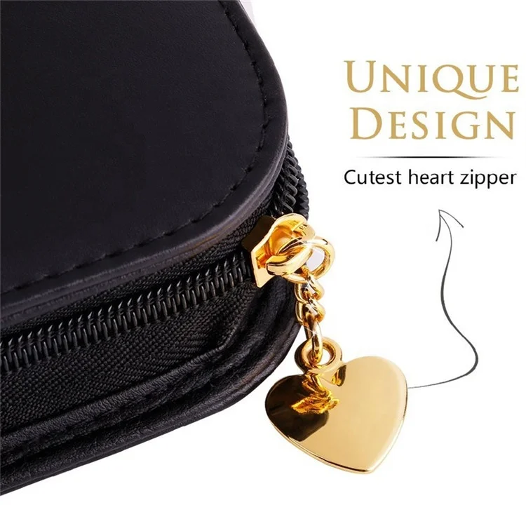 Factory Direct Sales Create Your Own Brand Luxury PU Leather Cosmetic Bag Travel Case Holder Custom Make Up Brush Pouch
