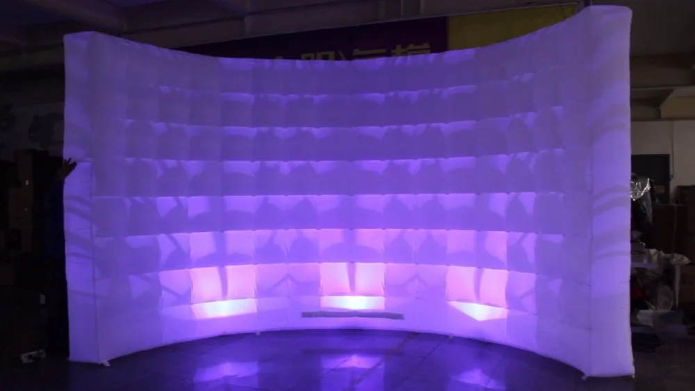 Portable led inflatable wall for decoration,inflatable photo booth wall for sale