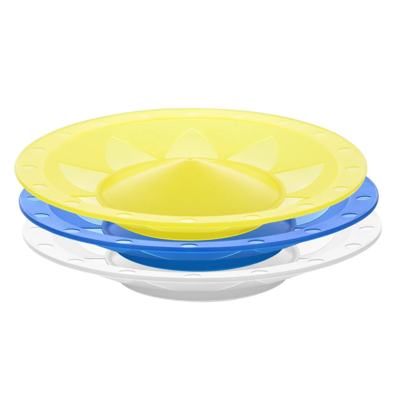 Spinning toy whirling Tray Round flying salver plastic dish Juggle Plates with stick
