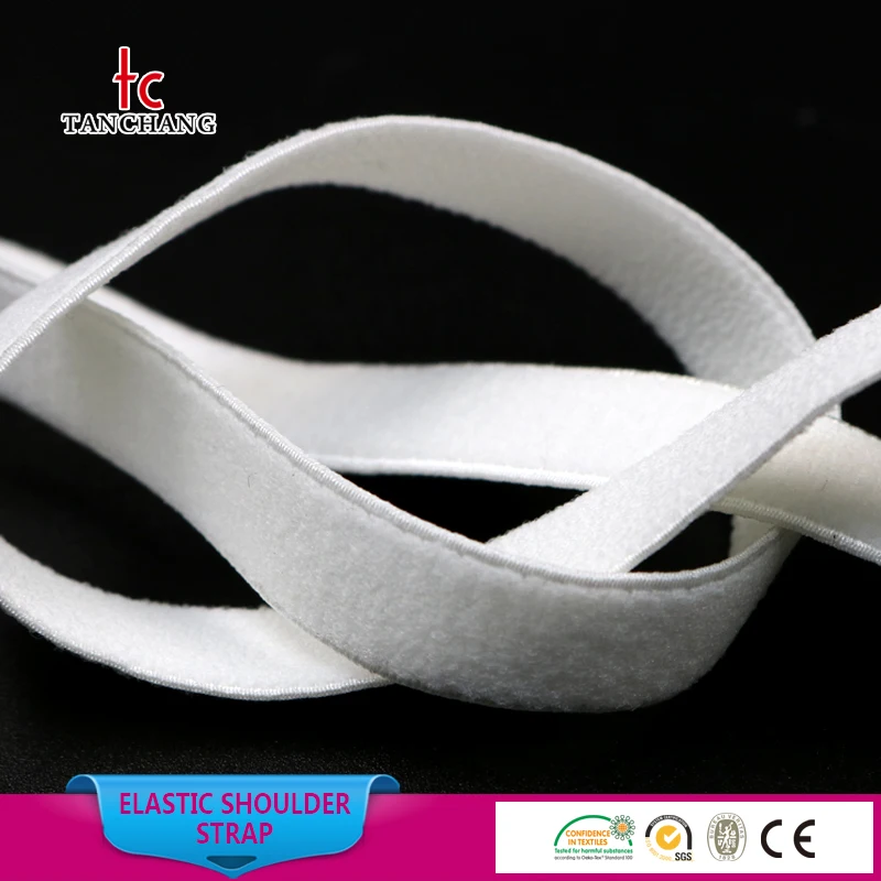 wholesale double sides velvet elastic strap plush elastic shoulder straps for clothing TC77
