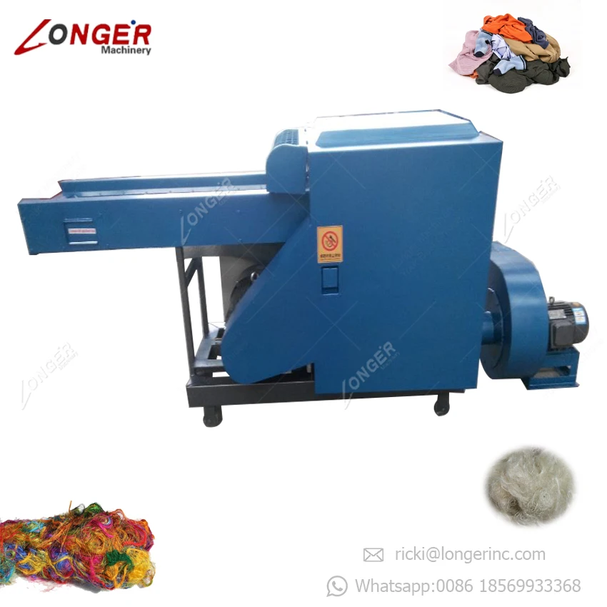 Автоматическая машина для резки хлопковых отходов измельчения старой ткани