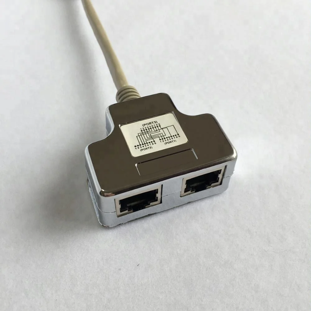 ISDN STP/FTP Ethernet RJ45 Splitter 1 to 2