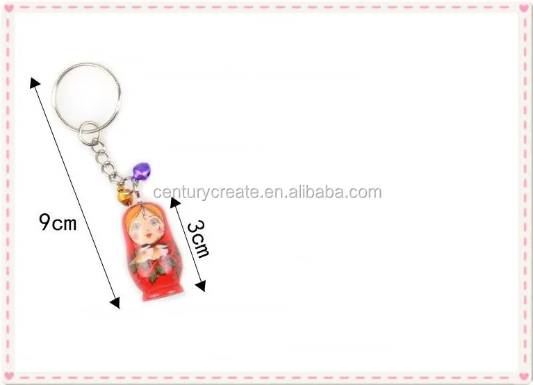 Wood Matryoshka Wooden wooden kids Russian Dolls Keychains