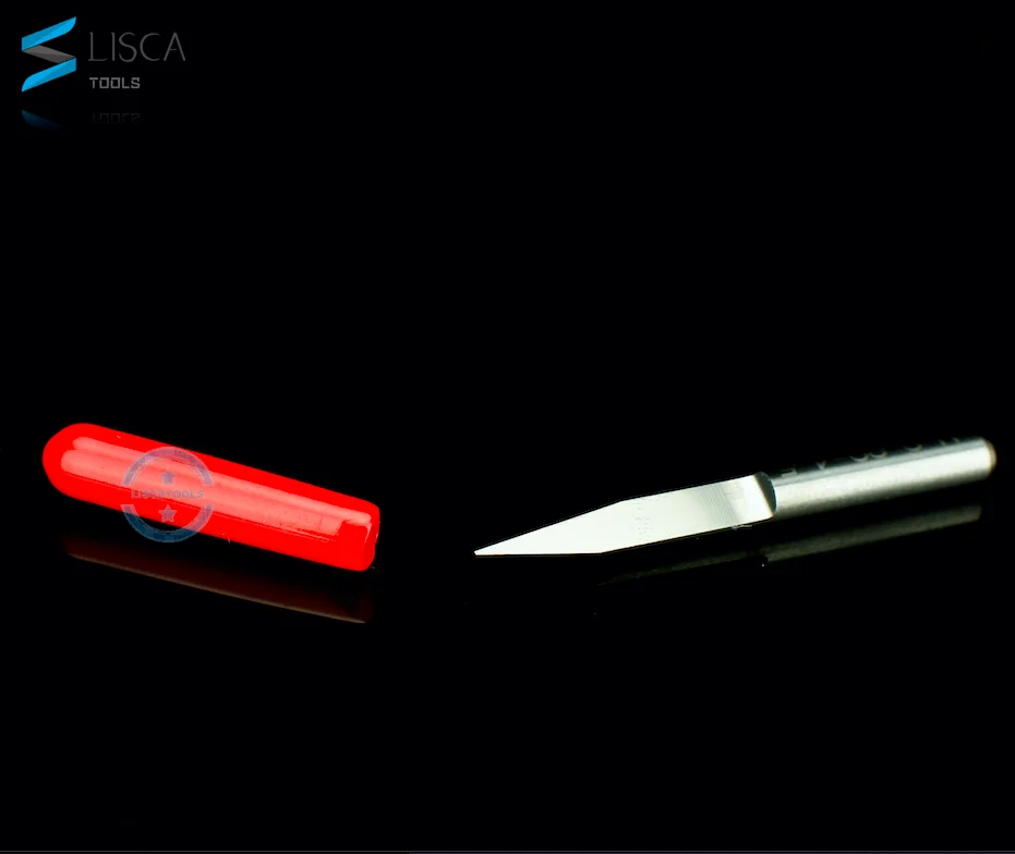 3.175mm V Shaped PCB Carbide Engraving Bits / Sharp Wood Router Cutter Wholesale